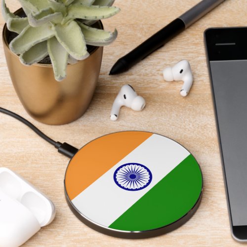 Wireless charger with flag of India