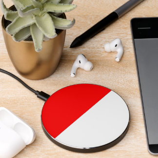 Wireless charger with flag of Indonesia
