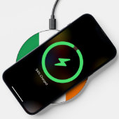 Wireless charger with flag of Ireland (Phone)