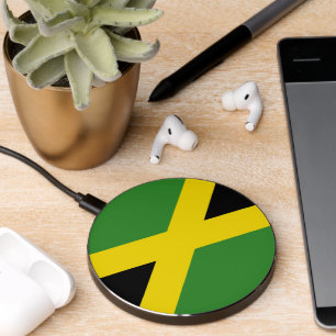 Wireless charger with flag of Jamaica