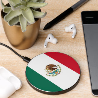 Wireless charger with flag of Mexico