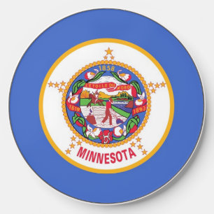 Wireless charger with flag of Minnesota, U.S.