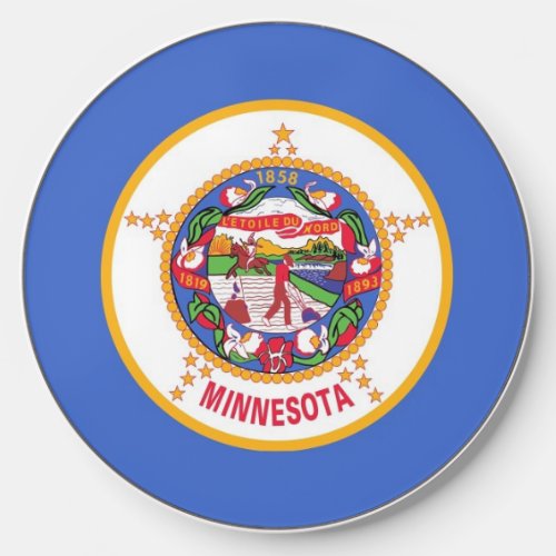 Wireless charger with flag of Minnesota US