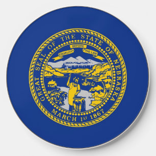 Wireless charger with flag of Nebraska, U.S.