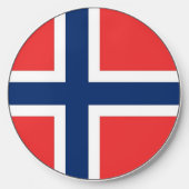Wireless charger with flag of Norway (Front)