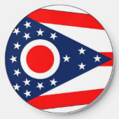Wireless charger with flag of Ohio, U.S. (Front)