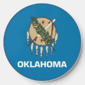 Wireless charger with flag of Oklahoma, U.S. (Front)