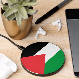 Wireless charger with flag of Palestine