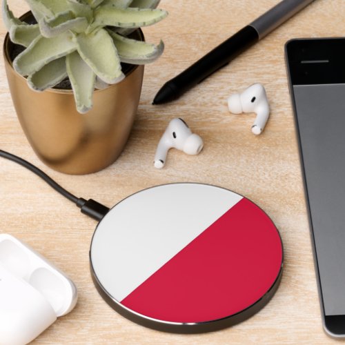 Wireless charger with flag of Poland