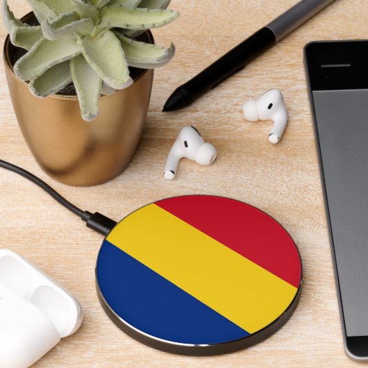 Wireless charger with flag of Romania (Desk 2)