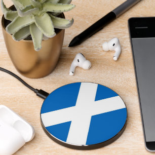 Wireless charger with flag of Scotland, U.K.