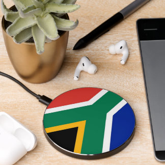 Wireless charger with flag of South Africa