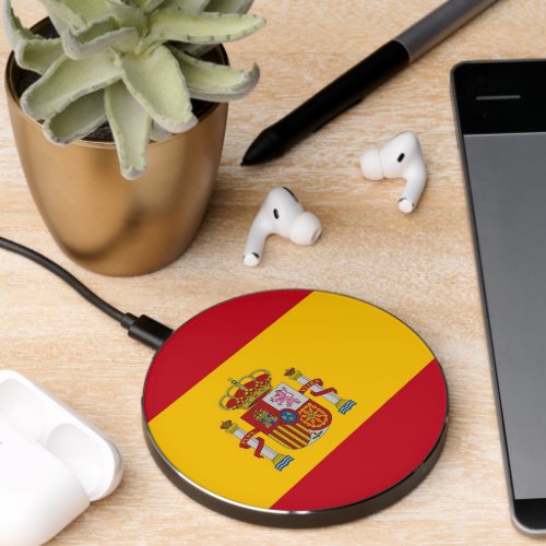Wireless charger with flag of Spain