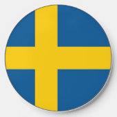 Wireless charger with flag of Sweden (Front)