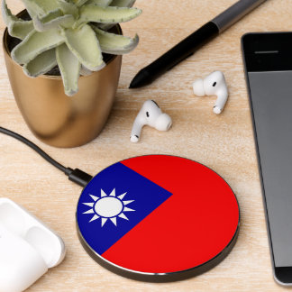 Wireless charger with flag of Taiwan