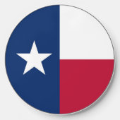 Wireless charger with flag of Texas, U.S. (Front)