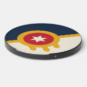 Wireless charger with flag of Tulsa, Oklahoma (Front 2)