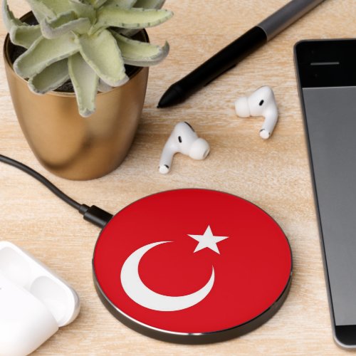 Wireless charger with flag of Turkey