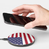 Wireless charger with flag of U.S. (Hand)