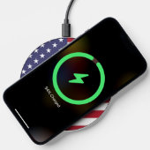 Wireless charger with flag of U.S. (Phone)