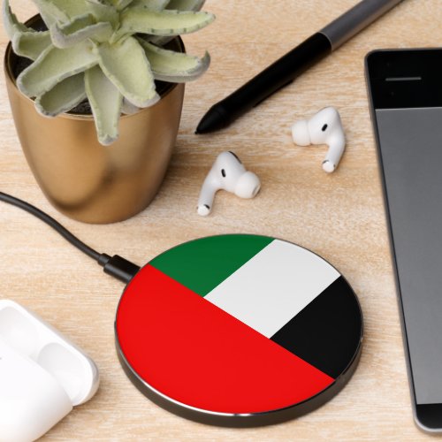 Wireless charger with flag of United Arab Emirates