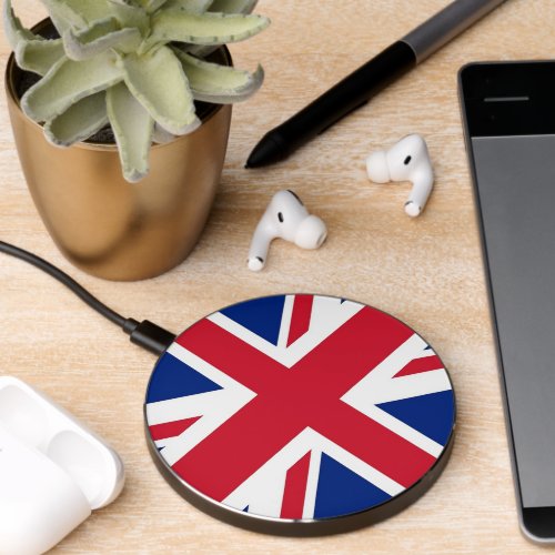 Wireless charger with flag of United Kingdom