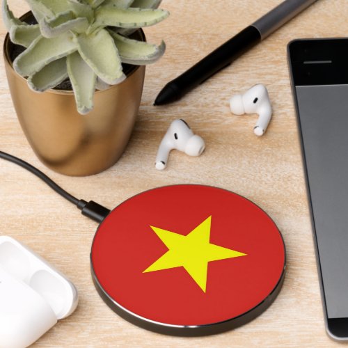 Wireless charger with flag of Vietnam