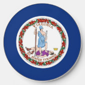 Wireless charger with flag of Virginia, U.S. (Front)