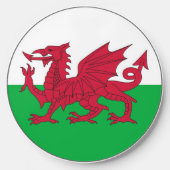 Wireless charger with flag of Wales, U.K. (Front)