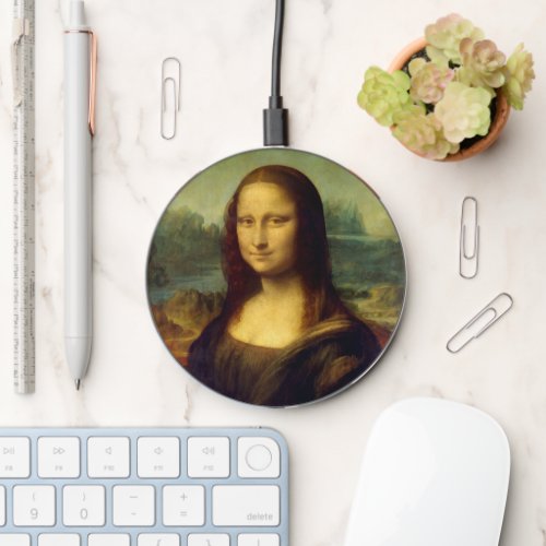 Wireless Charger with Mona Lisa Print