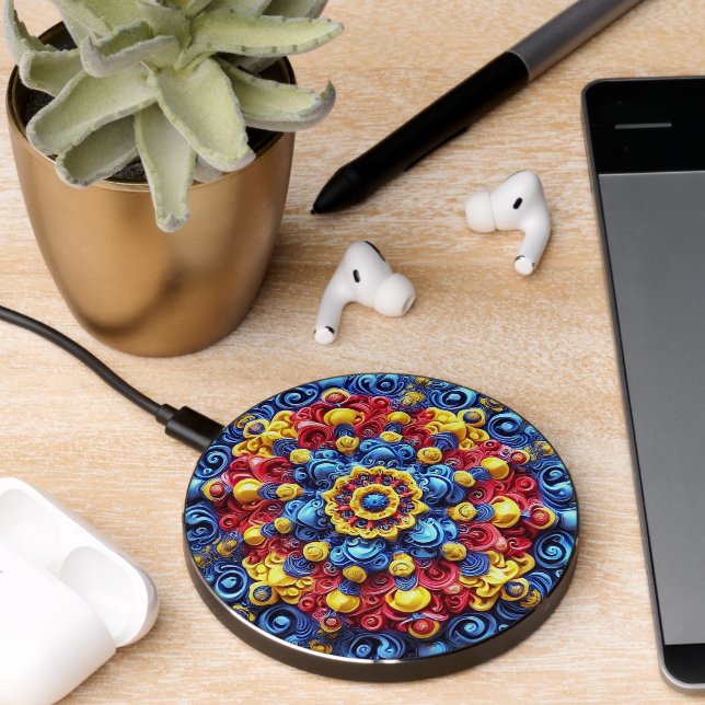 Wireless charger with Romanian Colors (Desk 2)