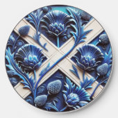 Wireless charger with Scottish Thistles Design (Front)