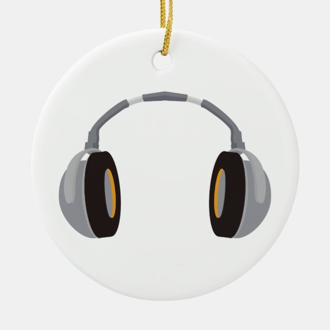 Wireless Headphone Ceramic Ornament (Front)