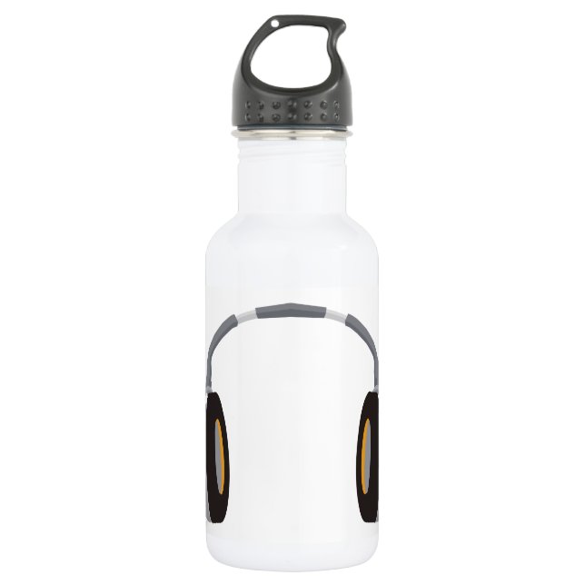 Wireless Headphone Stainless Steel Water Bottle (Front)