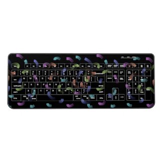 Wireless Keyboard With Colorful Paint Marks