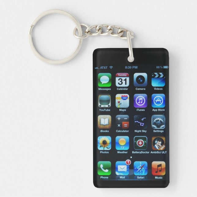 Wireless Mobile acrylic key chain (Front)