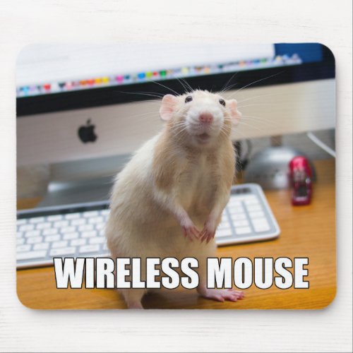 Wireless Mouse _ Marty Mouse Mouse Pad