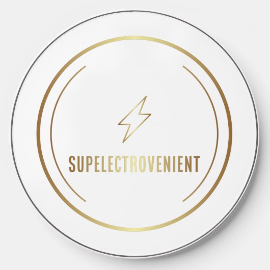 Wireless Qi-Enabled Charger (Gold Logo) (Front)