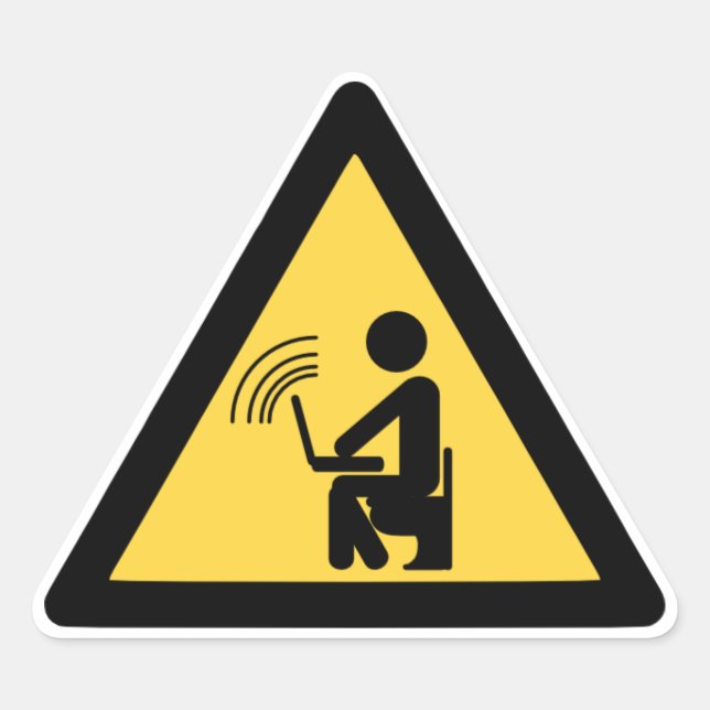 Wireless wifi hotspot! triangle sticker (Front)