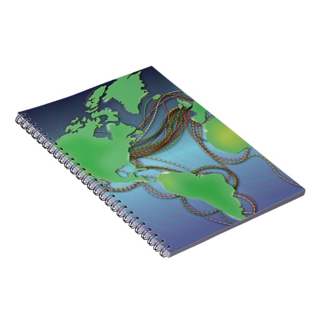 Wires of the World - Undersea Cables Notebook (Right Side)