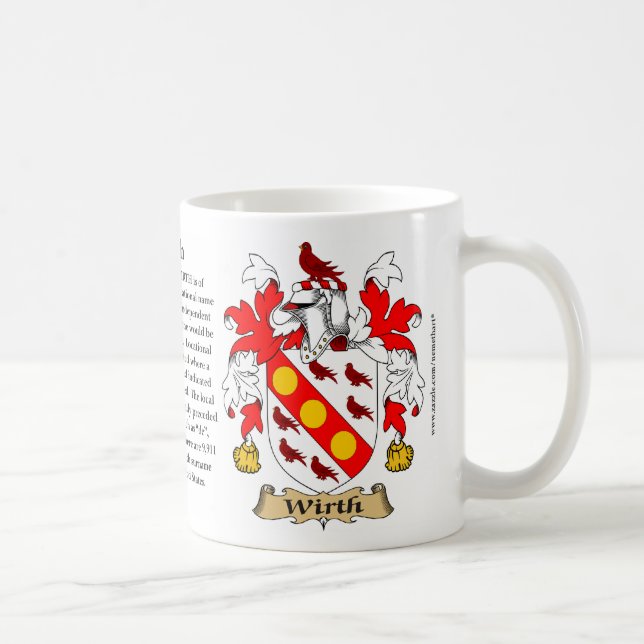 Wirth, the Origin, the Meaning and the Crest Coffee Mug (Right)
