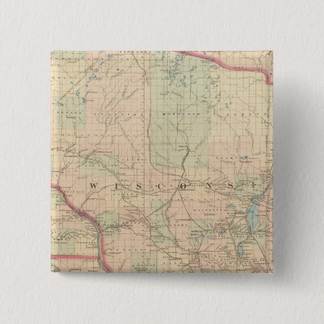 Wisconsin 4 pinback button (Front)