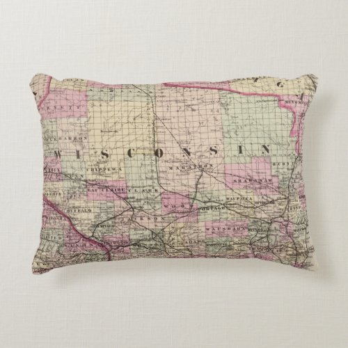 Wisconsin 9 decorative pillow