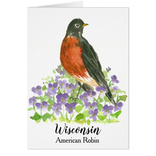 Wisconsin American Robin State Bird  (Front)