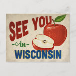 Wisconsin Apple - Vintage Travel Postcard