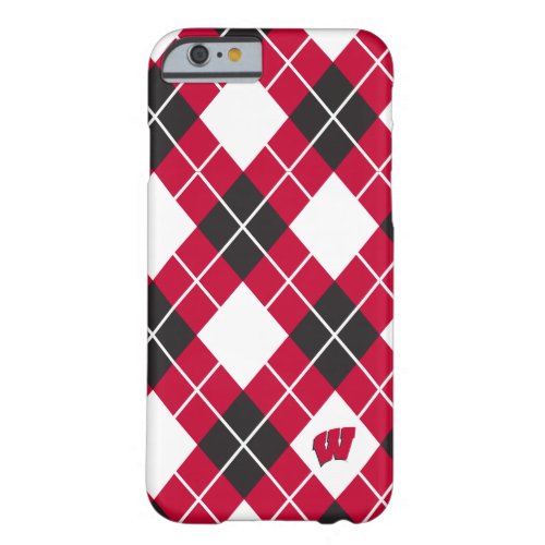 Wisconsin  Argyle Pattern Barely There iPhone 6 Case