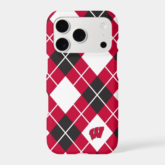 Wisconsin | Argyle Pattern Case-Mate iPhone Case (Back)