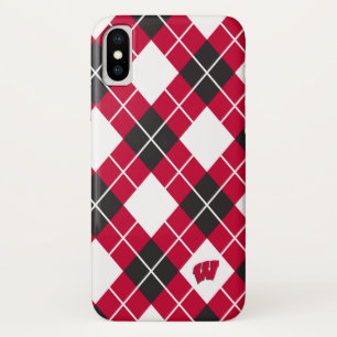 Wisconsin   Argyle Pattern iPhone X Case