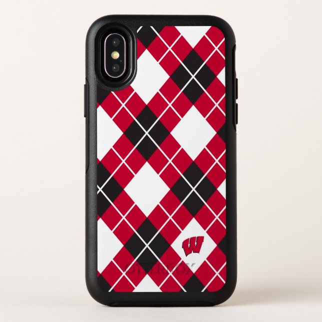 Wisconsin | Argyle Pattern Otterbox iPhone Case (Back)