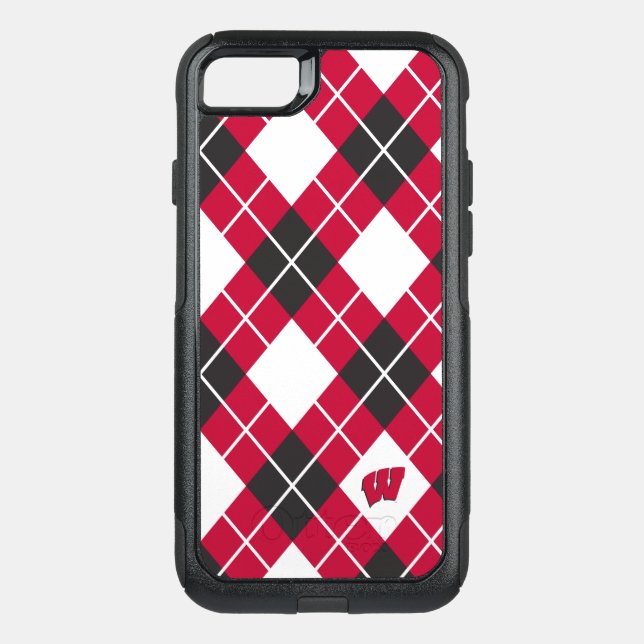 Wisconsin | Argyle Pattern Otterbox iPhone Case (Back)